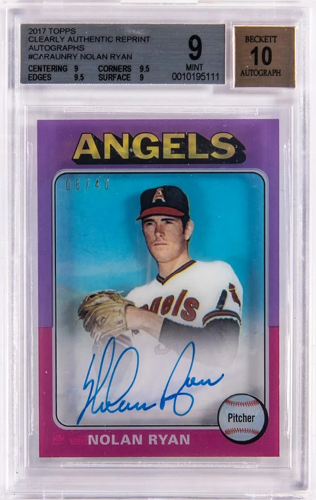 2017 Topps Nolan Ryan Clearly Authentic Reprint Autographs #CARAU-NRY card image