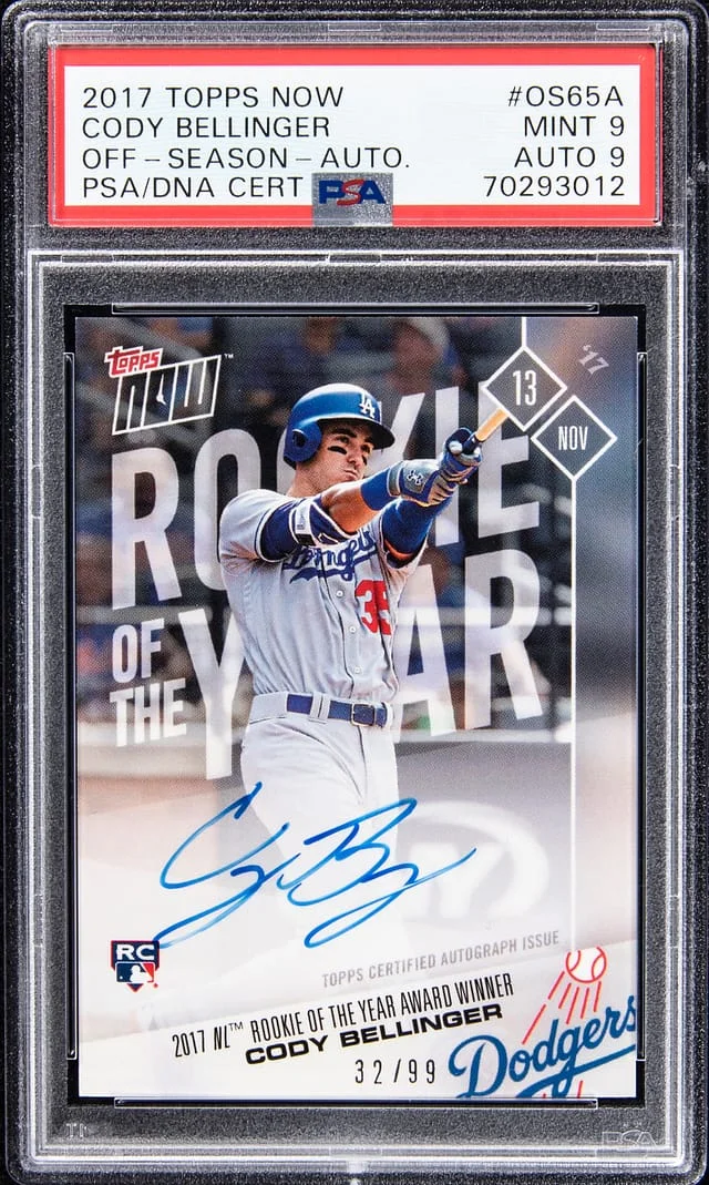 2017 Topps Now Cody Bellinger Off Season Autograph #OS65A card image