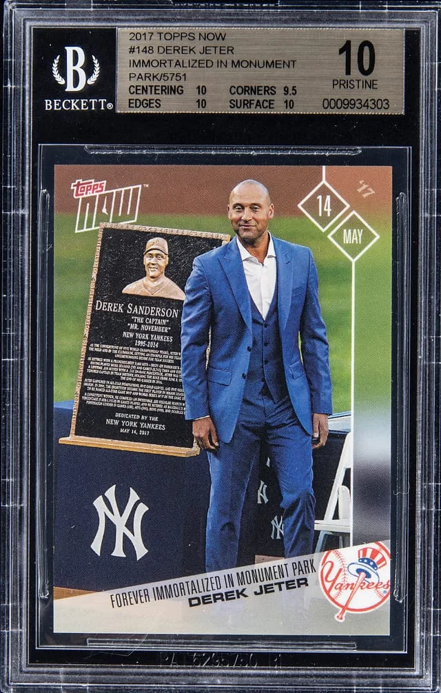 2017 Topps Now Derek Jeter Immortalized In Monument Park #148 card image