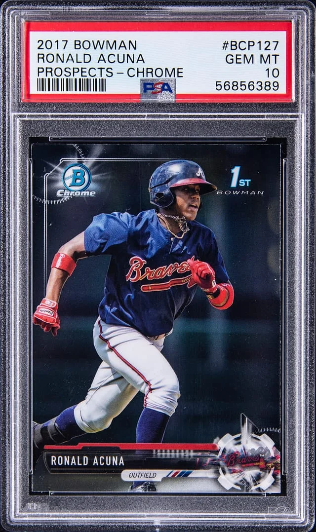 2017 Topps Ronald Acuna Bowman Prospects Chrome #BCP127 card image