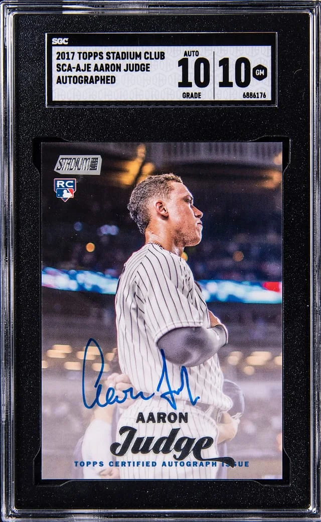 2017 Topps Stadium Club Aaron Judge Autographed #SCA-AJE card image