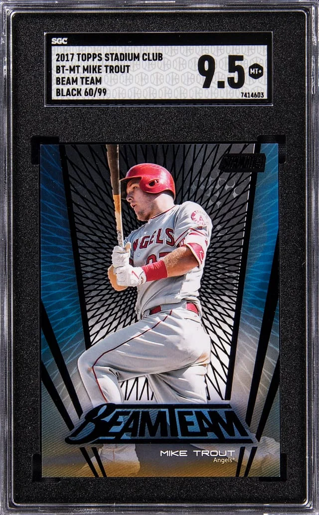 2017 Topps Stadium Club Mike Trout Beam Team Black #BT-MT card image