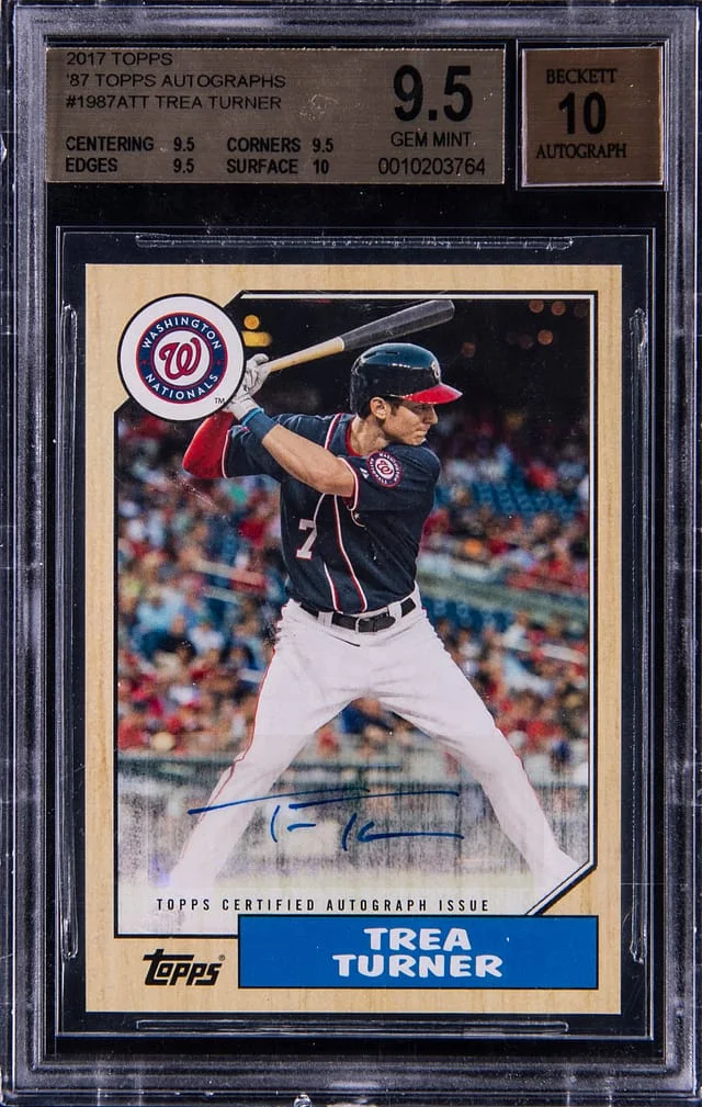 2017 Topps Trea Turner 87 Topps Autographs #1987A-TT card image