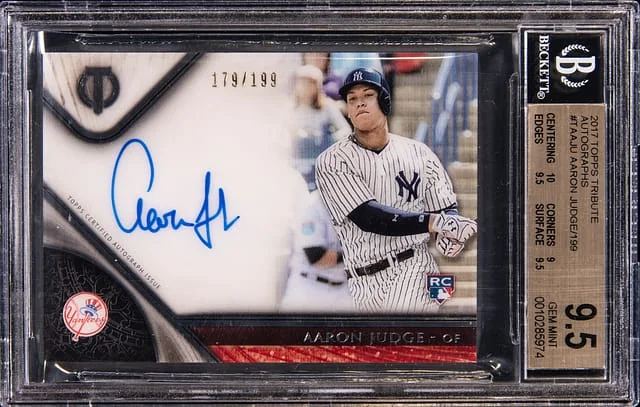 2017 Topps Tribute Aaron Judge Autograph #TA-AJU card image