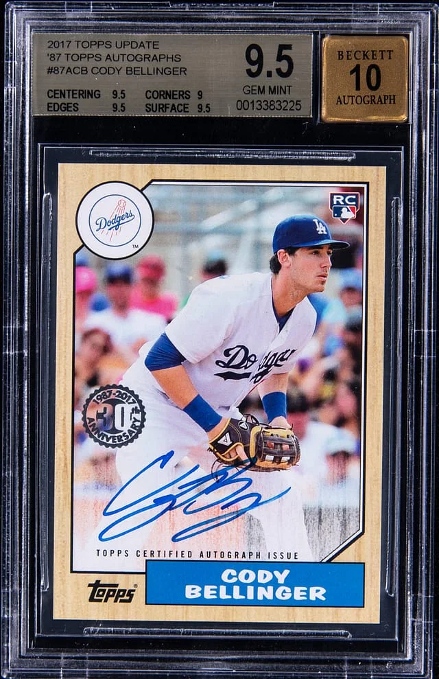 2017 Topps Update Cody Bellinger 87 topps Autograph #87A-CB card image