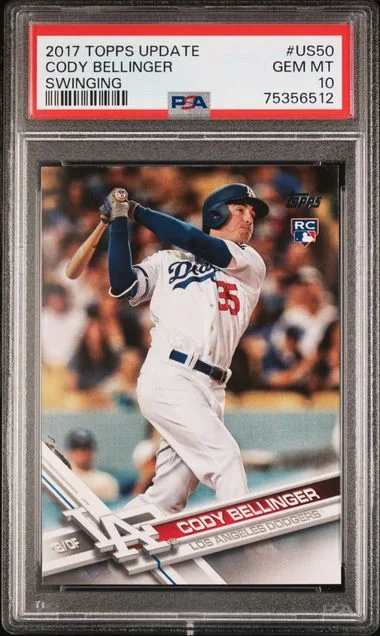 2017 Topps Update Cody Bellinger, Swinging #US50 card image