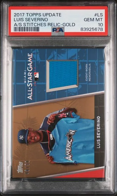 2017 Topps Update Luis Severino All-Star Stitches Relic Gold #LS card image