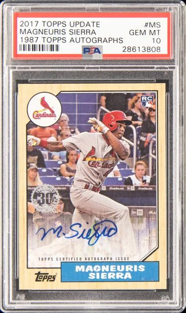 2017 Topps Update Magneuris Sierra 1987 Topps Autographs #87A-MS card image