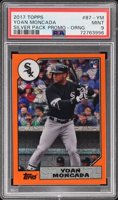 2017 Topps Yoan Moncada Silver Pack Promo Orange #87-YM card image