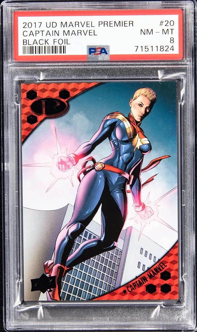 2017 Upper Deck Captain Marvel Marvel Premier Black Foil #20 card image