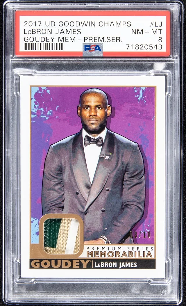 2017 Upper Deck Goodwin Champions LeBron James Goudey Memorabilia Premium Series #GM-LJ card image