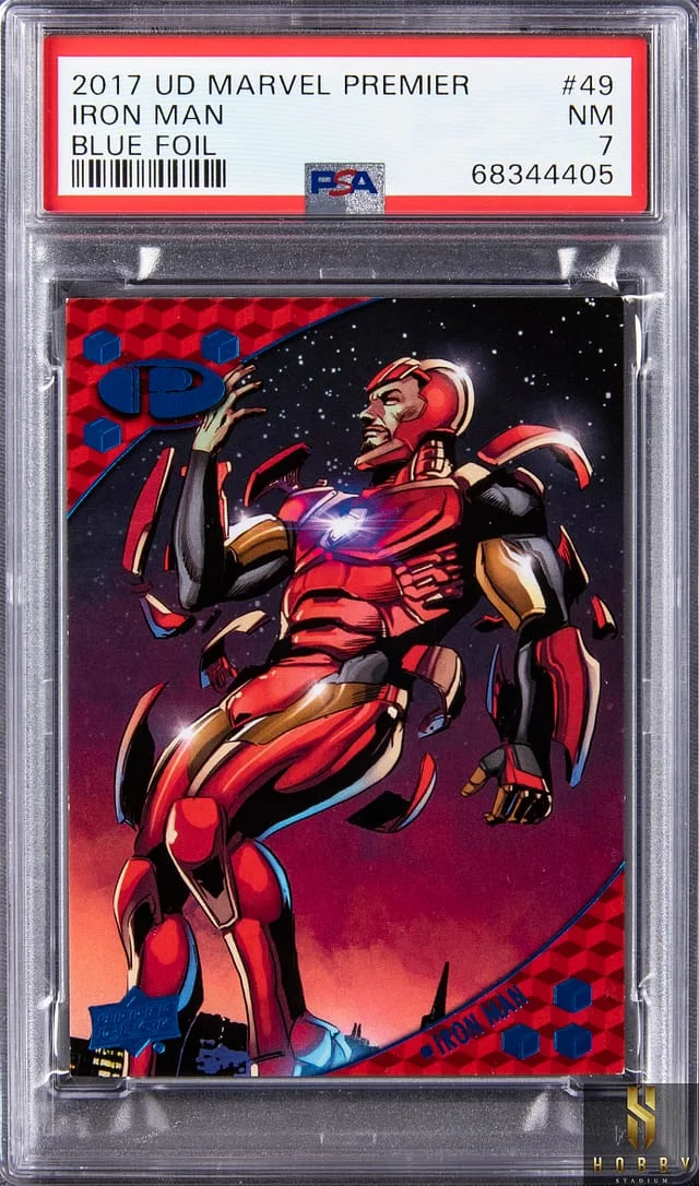 2017 Upper Deck Iron Man Marvel Premier Blue Foil #49 card image