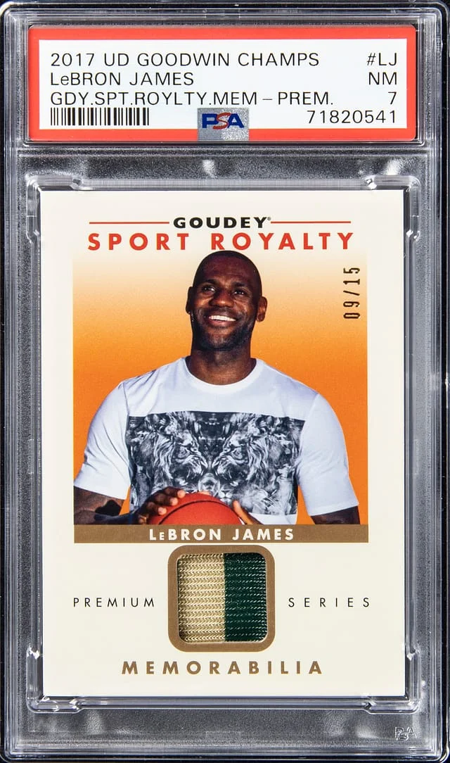 2017 Upper Deck LeBron James Goodwins Champions Goudey Sport Royalty Memorabilia Premium Series #SRM-LJ card image