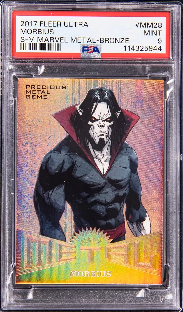 2017 Upper Deck Morbius Fleer Ultra Spider-Man Marvel Metal Precious Metal Gems (PMG) - Bronze #MM28 card image