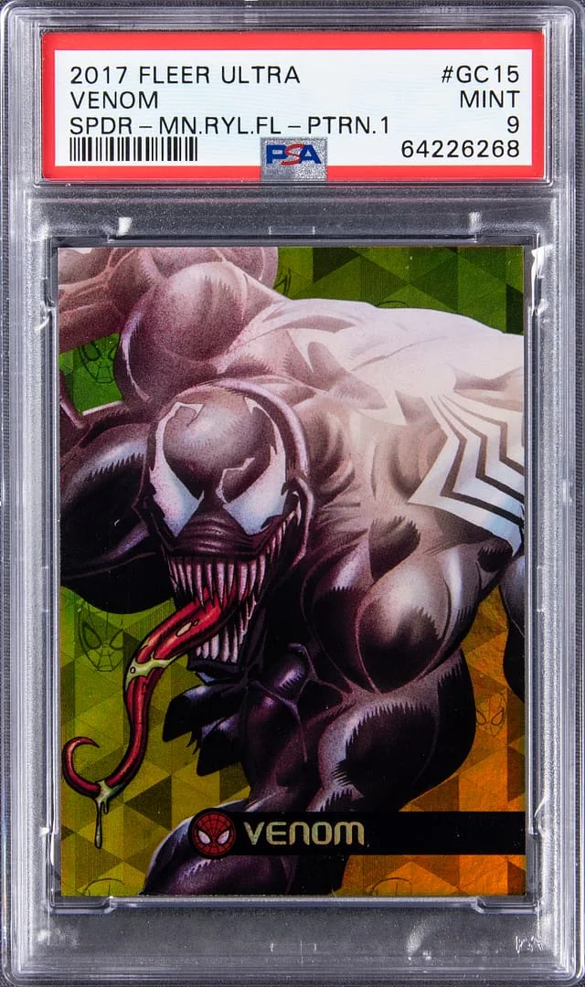 2017 Upper Deck Venom Fleer Ultra Spider-Man Royal Foil Pattern 1 #GC15 card image