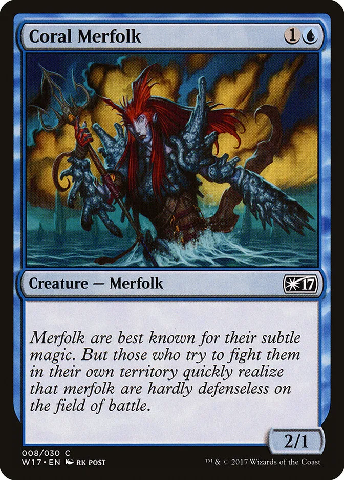 2017 Welcome Deck 2017 Coral Merfolk common #8 unlisted card image