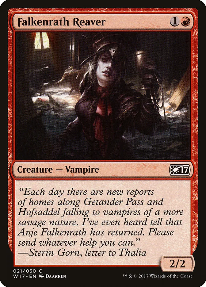 2017 Welcome Deck 2017 Falkenrath Reaver common #21 unlisted card image
