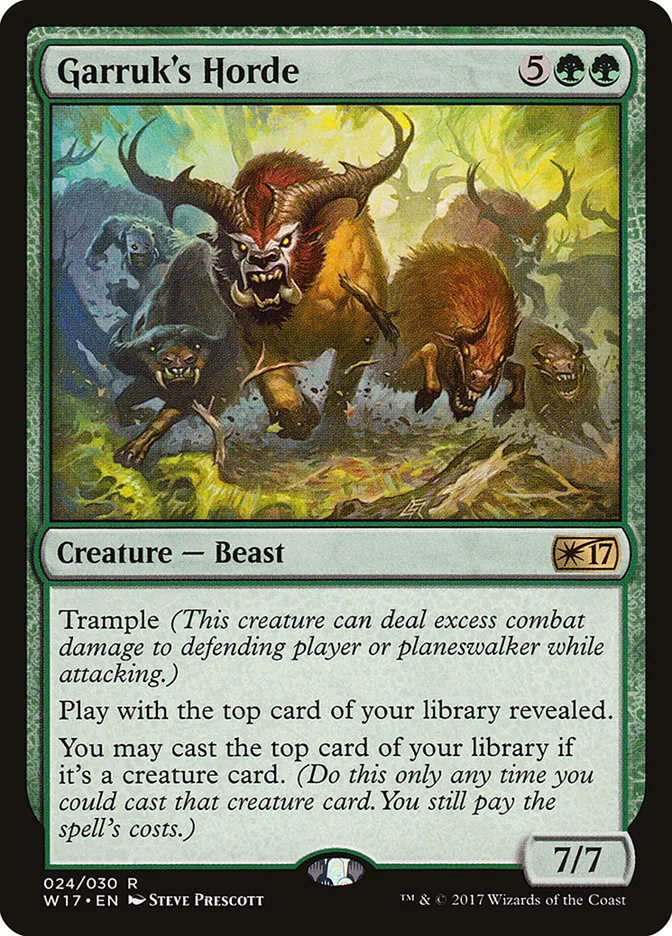 2017 Welcome Deck 2017 Garruk's Horde rare #24 unlisted card image