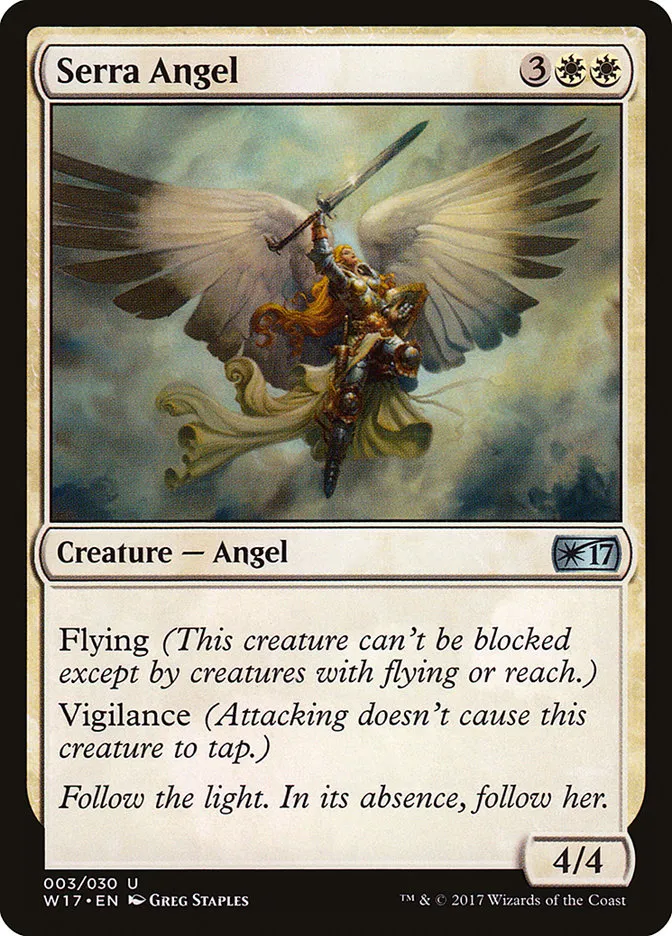 2017 Welcome Deck 2017 Serra Angel uncommon #3 unlisted card image