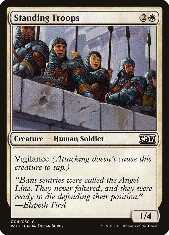 2017 Welcome Deck 2017 Standing Troops common #4 unlisted card image