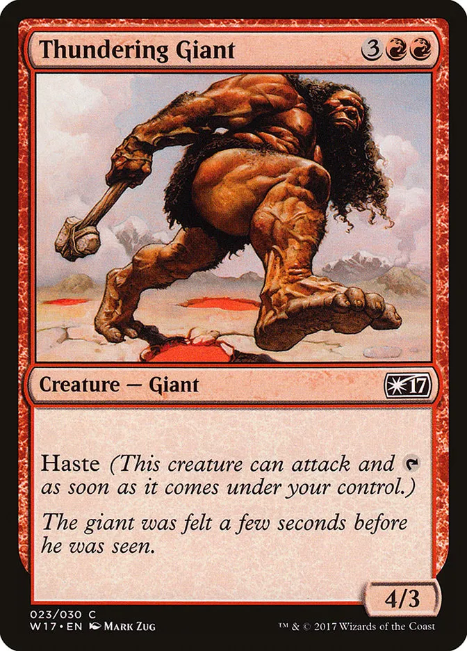 2017 Welcome Deck 2017 Thundering Giant common #23 unlisted card image