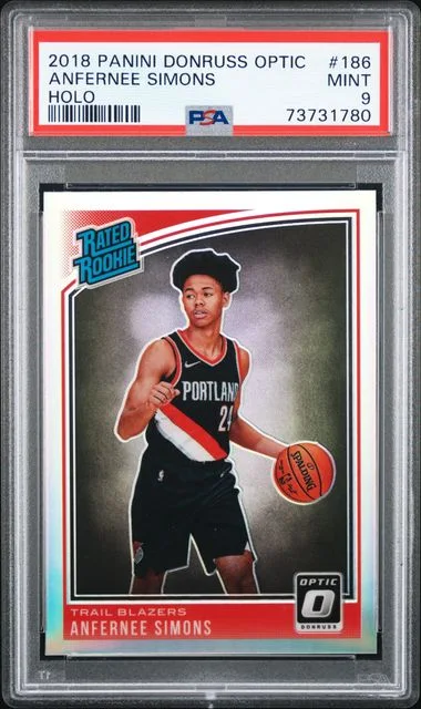 2018-19 Donruss Optic Anfernee Simons Holo #186 card image