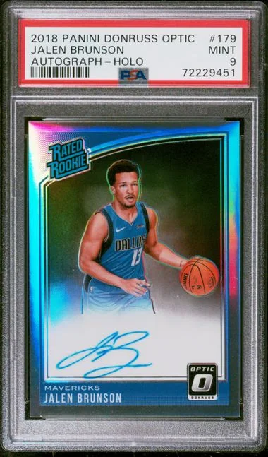 2018-19 Donruss Optic Jalen Brunson Autograph Holo #179 card image