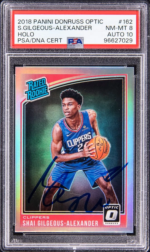 2018-19 Donruss Optic Shai Gilgeous-Alexander Rated Holo #162 card image