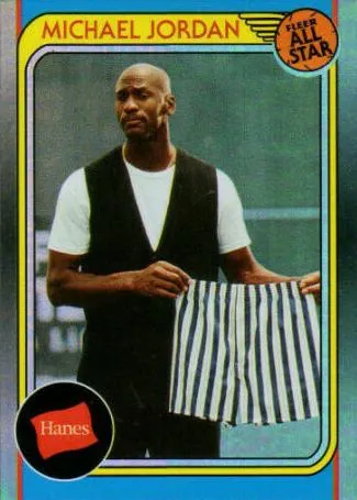 2018-19 Fleer Hanes Michael Jordan 30th Anniversary Michael Jordan All-Star #HA-7 card image