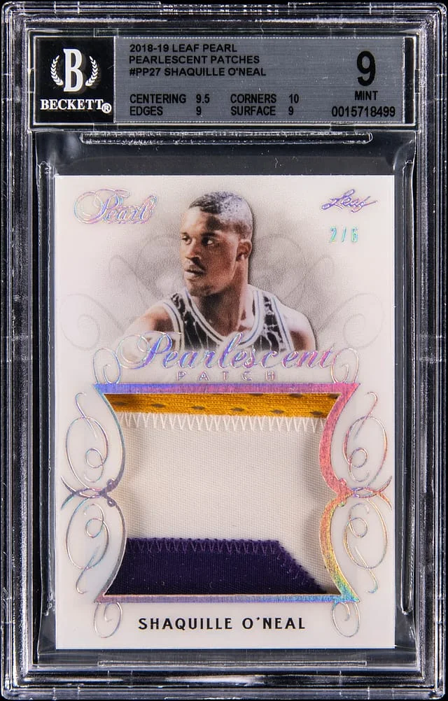 2018-19 Leaf Shaquille O'Neal Pearl Pearlescent Patches #PP-27 card image