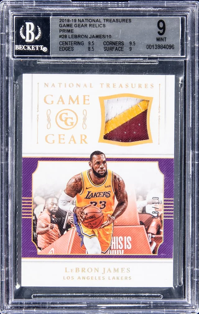 2018-19 National Treasures LeBron James Game Gear Relics #28 card image