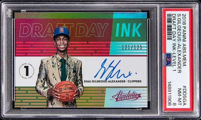 2018-19 Panini Absolute #DD Memorabilia Draft Day Ink Level #1 card image