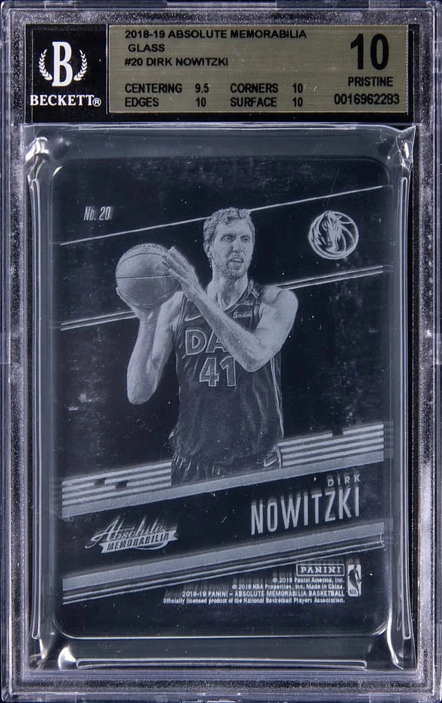 2018-19 Panini Absolute Dirk Nowitzki Memorabilia Glass #20 card image