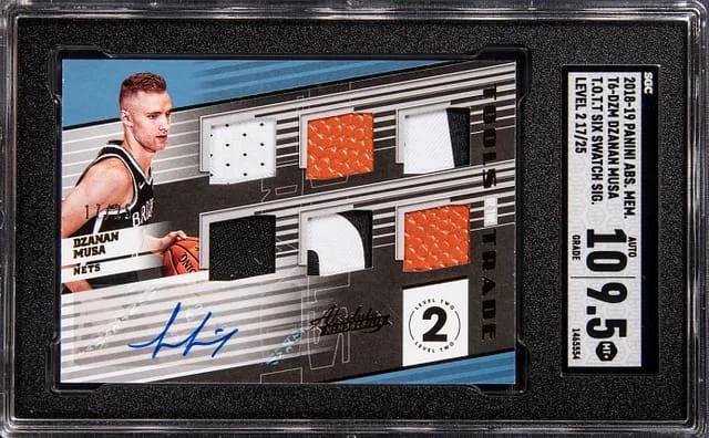 2018-19 Panini Absolute Dzanan Musa Memorabilia Tools Of The Trade Six Swatch Signature #T6-DZM card image