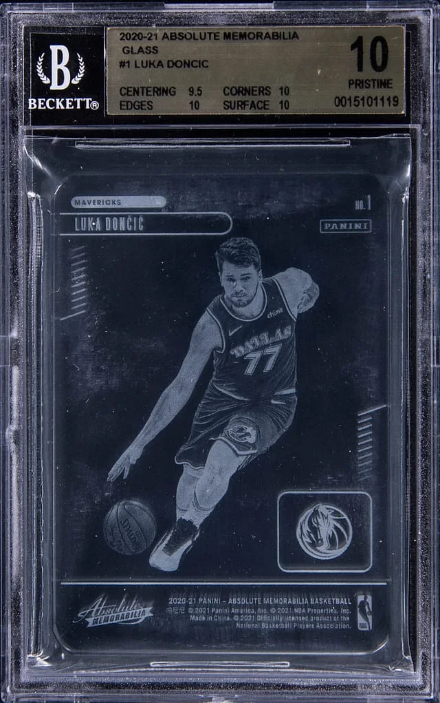 2018-19 Panini Absolute Luka Doncic Memorabilia Glass #1 card image