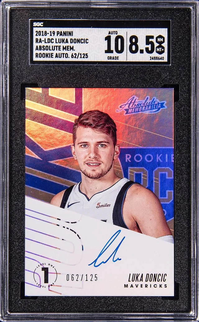 2018-19 Panini Absolute Luka Doncic Memorabilia Autographs #RA-LDC card image