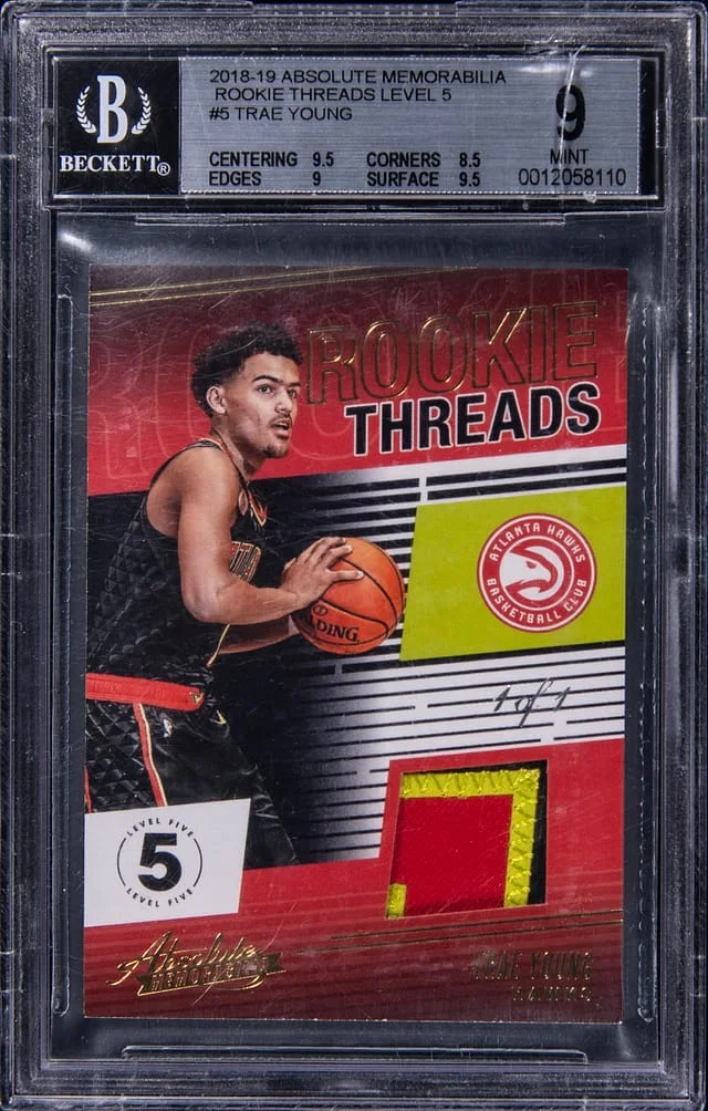 2018-19 Panini Absolute Trae Young Threads Level 5 #5 card image