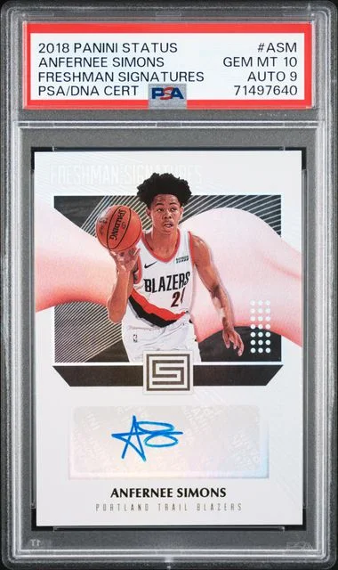 2018-19 Panini Anfernee Simons Status Freshman Signatures #FS-ASM card image