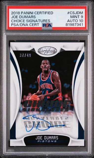 2018-19 Panini Certified Joe Dumars Choice Signatures #CSJDM card image