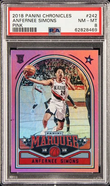 2018-19 Panini Chronicles Anfernee Simons Pink #242 card image