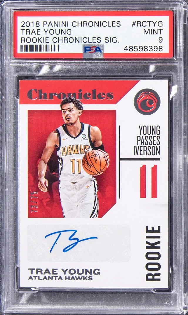 2018-19 Panini Chronicles Chronicles Signatures #-TYG Trae Young #no-number card image