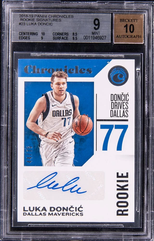 2018-19 Panini Chronicles Luka Doncic Siged Signatures #23 card image