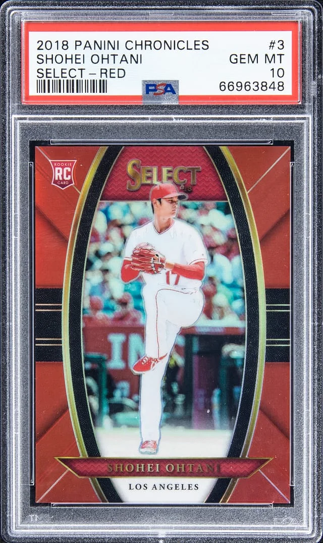 2018-19 Panini Chronicles Shohei Ohtani Select Red #3 card image