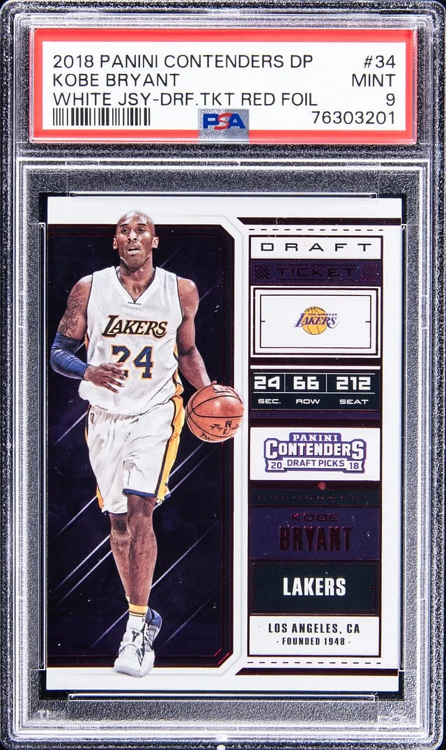 2018-19 Panini Contenders Draft Picks Kobe Bryant Building Blocks Ticket #34 card image