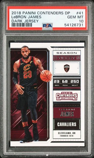 2018-19 Panini Contenders Draft Picks LeBron James Dark Jersey #41 card image