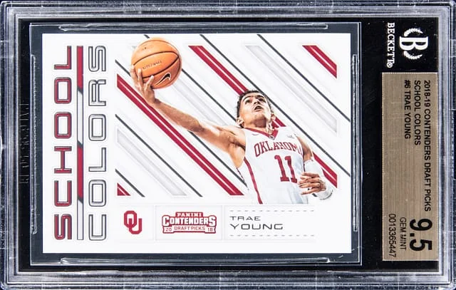 2018-19 Panini Contenders Draft Picks Trae Young School Colors #6 card image