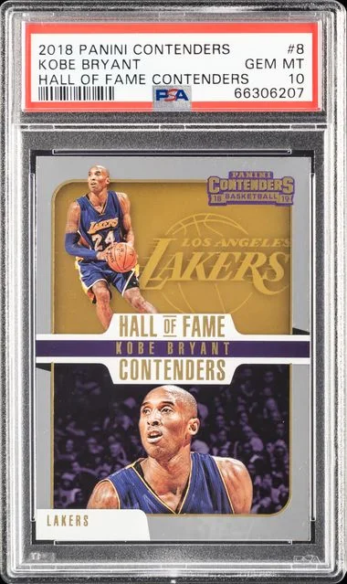 2018-19 Panini Contenders Kobe Bryant Hall Of Fame Contenders #8 card image