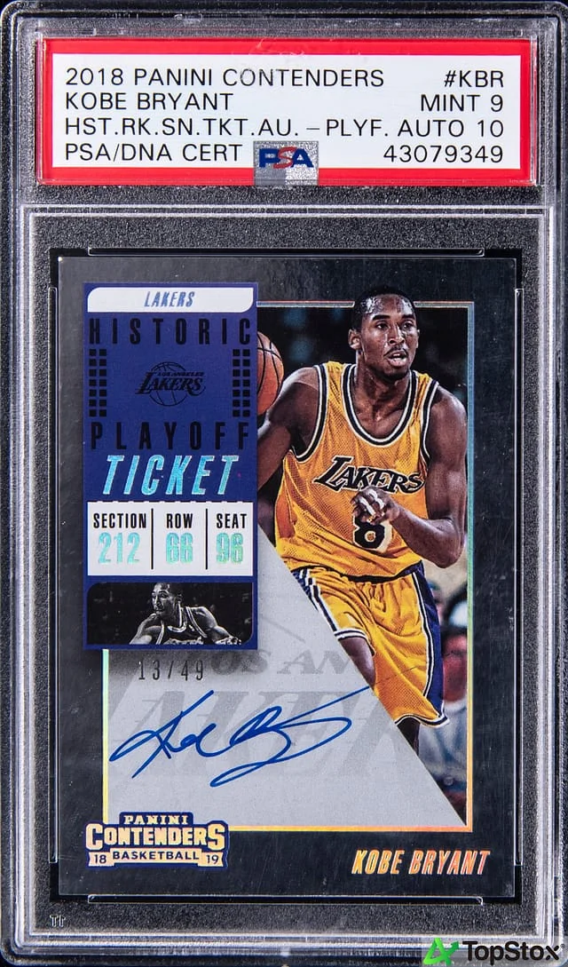 2018-19 Panini Contenders Kobe Bryant Historic Season Ticket Autographs Finals Ticket #HST-KBR card image