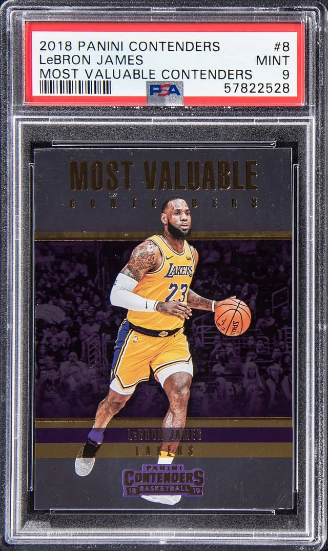 2018-19 Panini Contenders LeBron James Most Valuable Contenders #8 card image