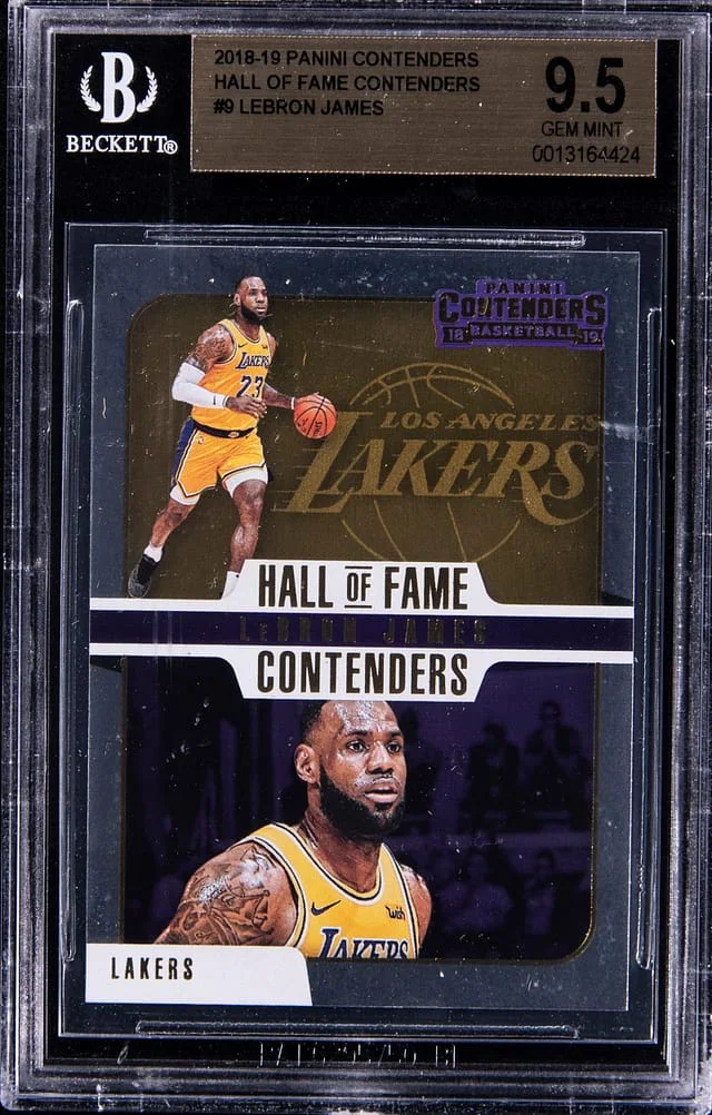2018-19 Panini Contenders LeBron James Hall of Fame Contenders #9 card image